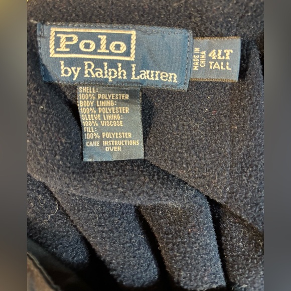 Polo Ralph Lauren Men’s 4LT Tall Navy Hooded Jacket Full Zip Pony Logo - Picture 5 of 6